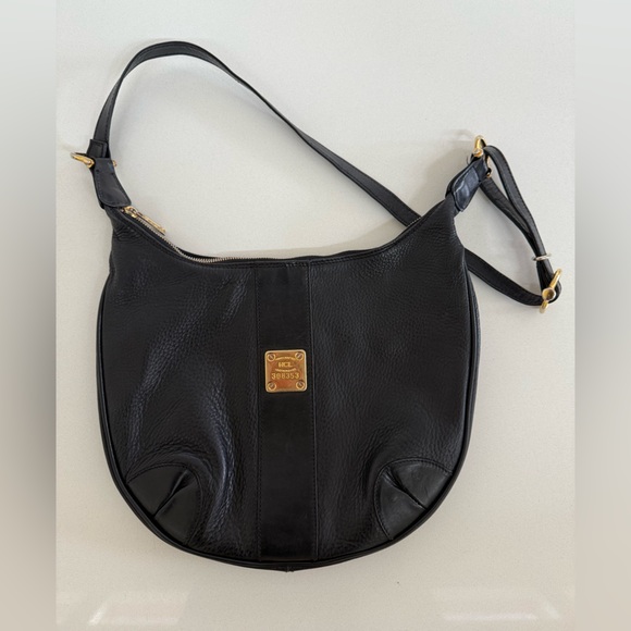 HCL Germany Handcrafted Leather Shoulder Bag Vintage Black - Picture 1 of 6